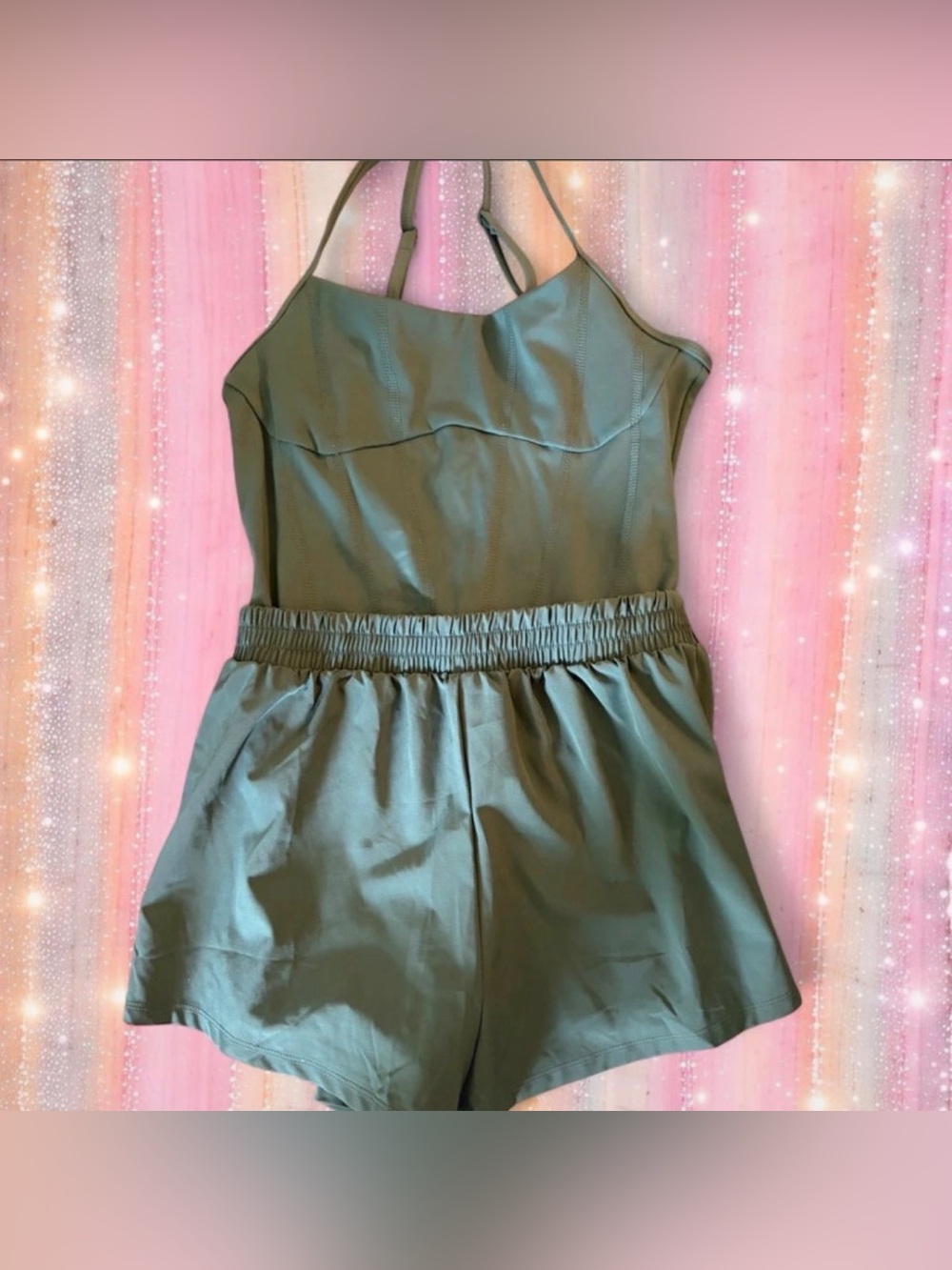 Victoria's Secret Olive Green Shorts Romper